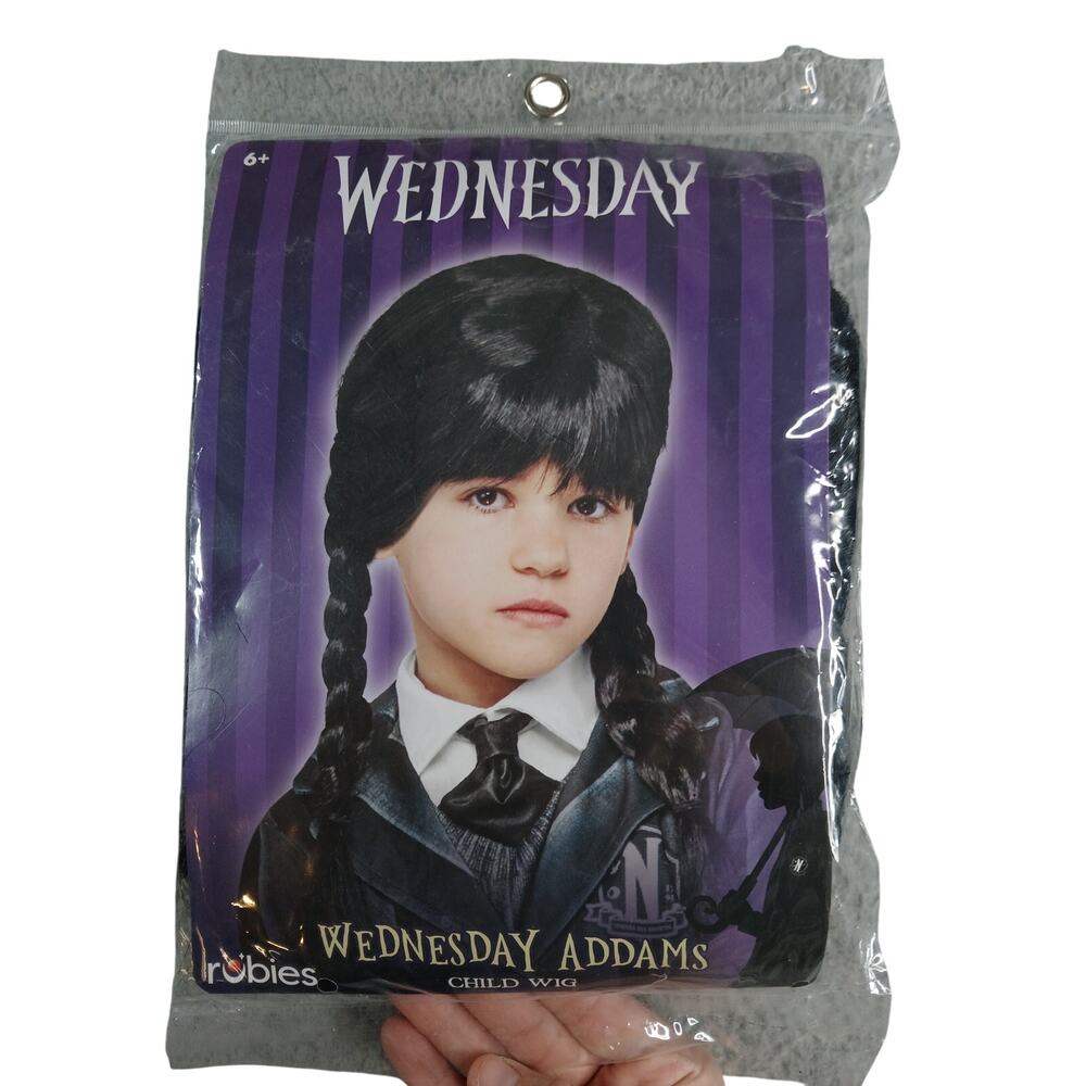 Wednesday Addams Wig Child Wig Black Braids Rubies NWT